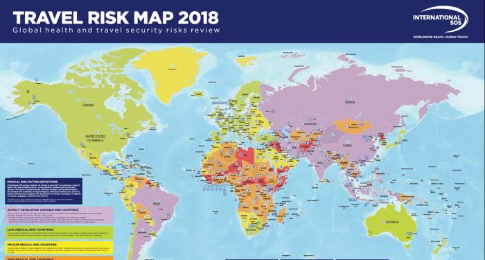 Travel Risk Map 2018