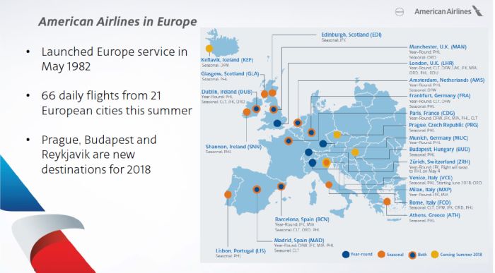 American Airlines, offensiva sull'Europa