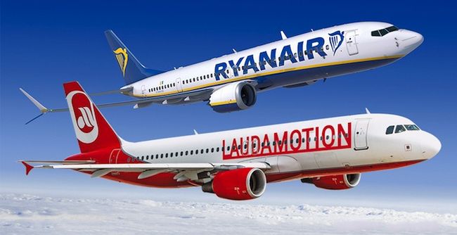 Ryanair sale al 75% di Laudamotion