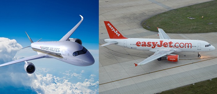 easyJet e Singapore Airlines