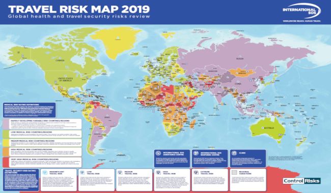 Travel Risk Map 2019