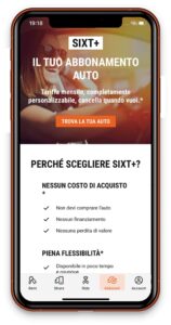 Anche dall'app Sixt si prenota l'abbonamento di NLT 