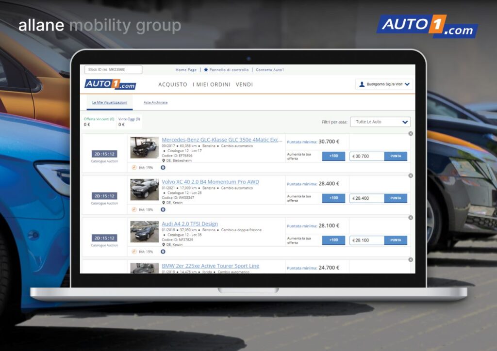 piattaforma online auto usate