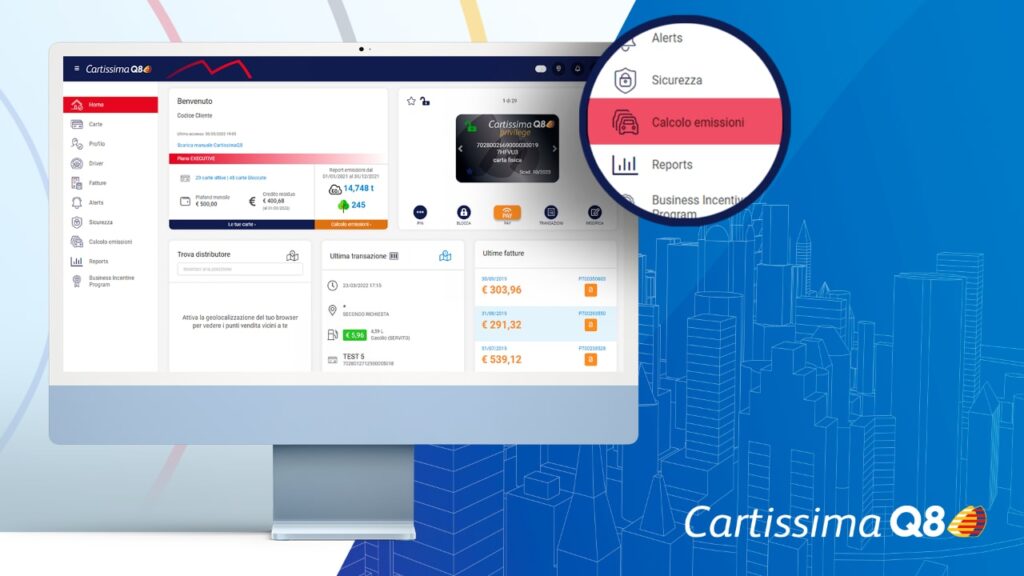 portale gestione flotte q8 cartissimaweb