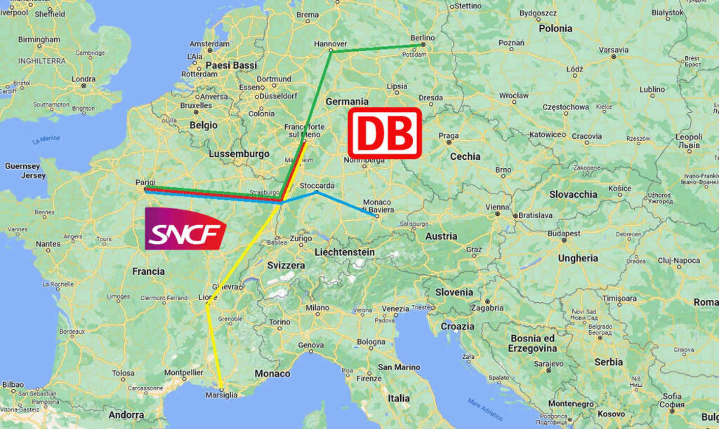 Viaggiare in treno tra Francia e Germania
