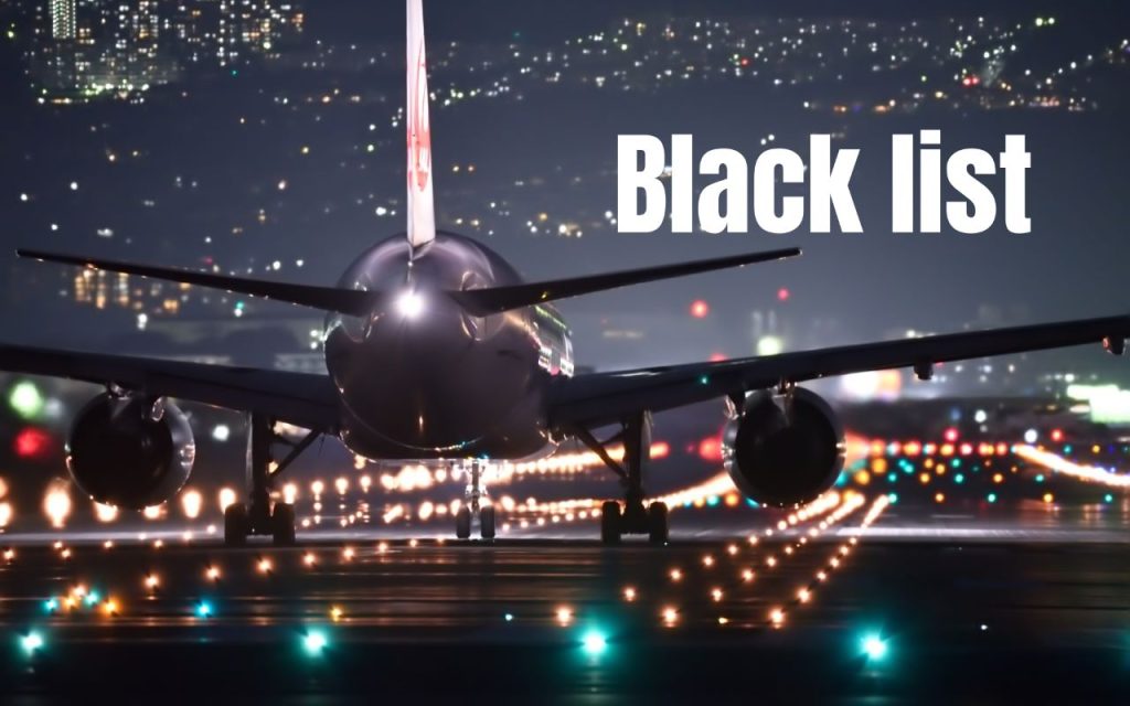 black list 2023 compagnie aeree