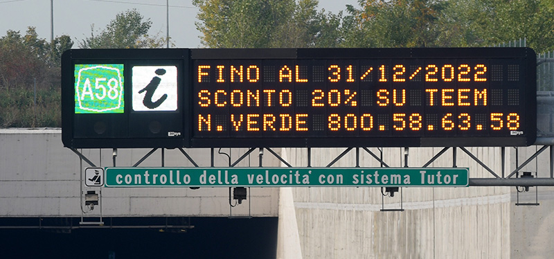 sconti autostrada teem a58