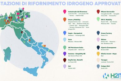 mappa stazioni idrogeno