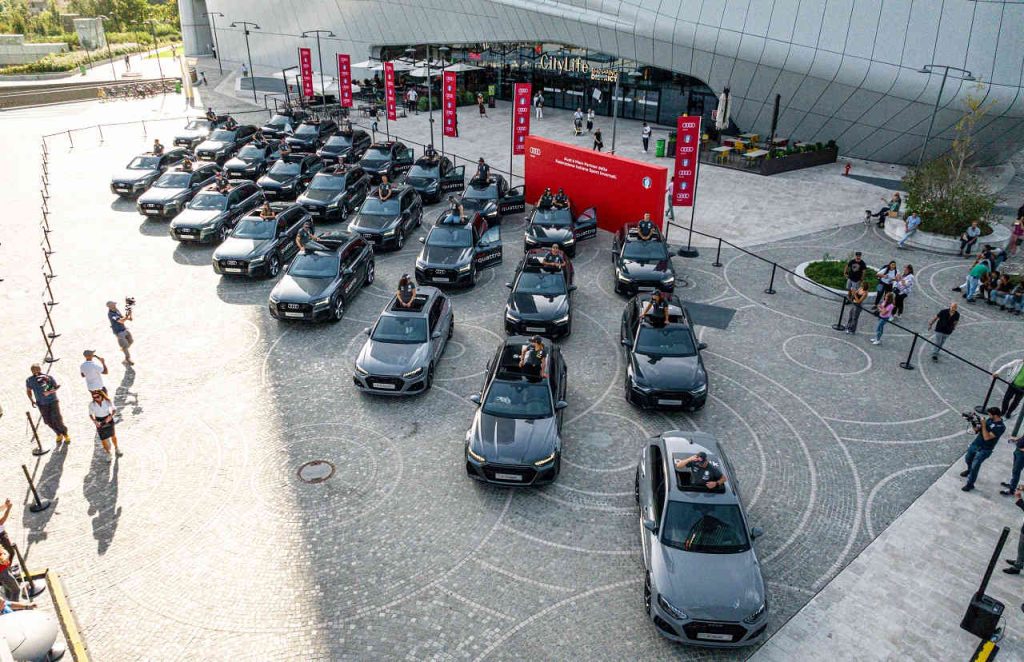 Flotta audi per lo sci