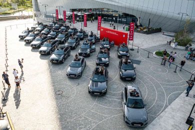 Flotta audi per lo sci