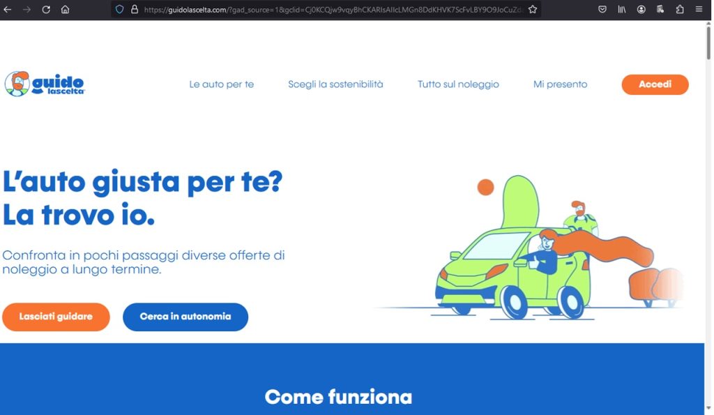 Voglia di noleggio auto