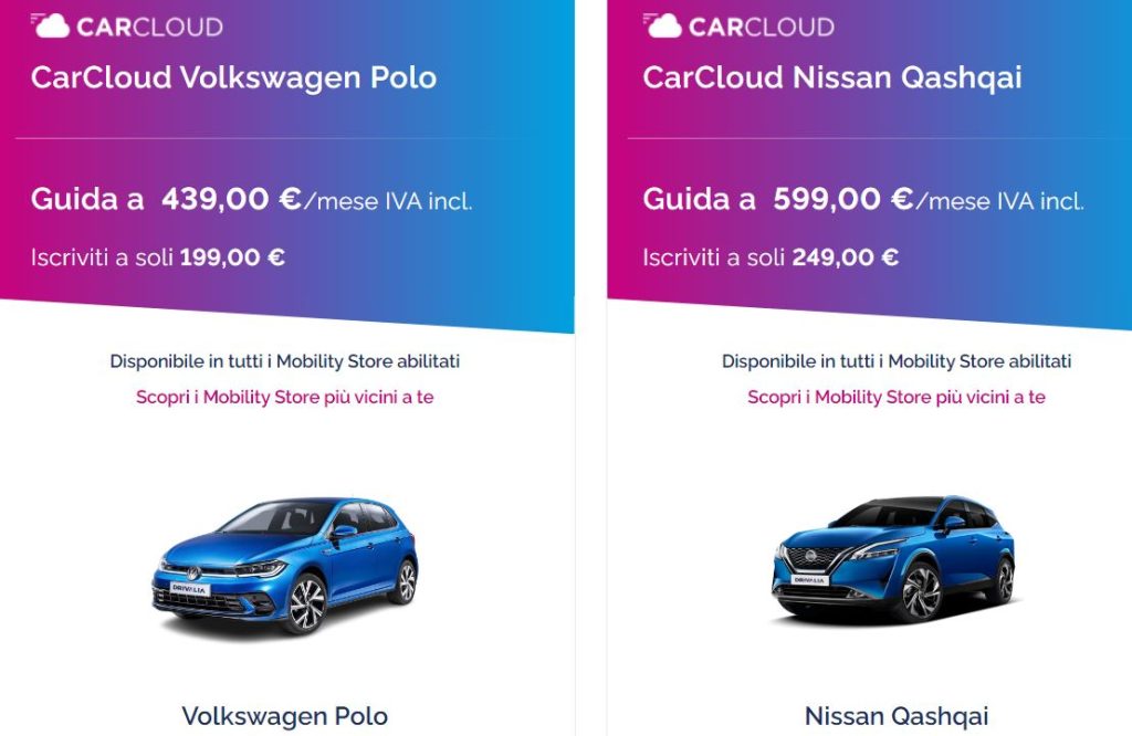 Polo Qashqai abbonamento