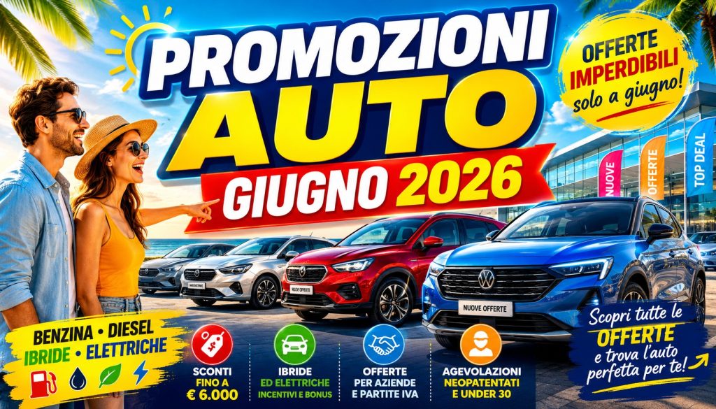promozioni auto giugno 2026